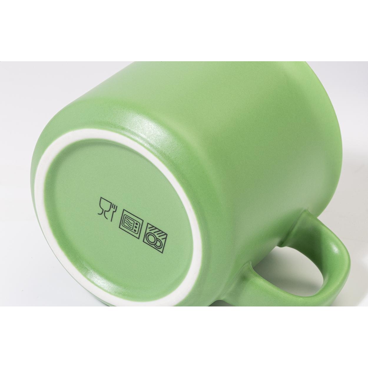 Cană vintage mată Woodstock Flat verde deschis