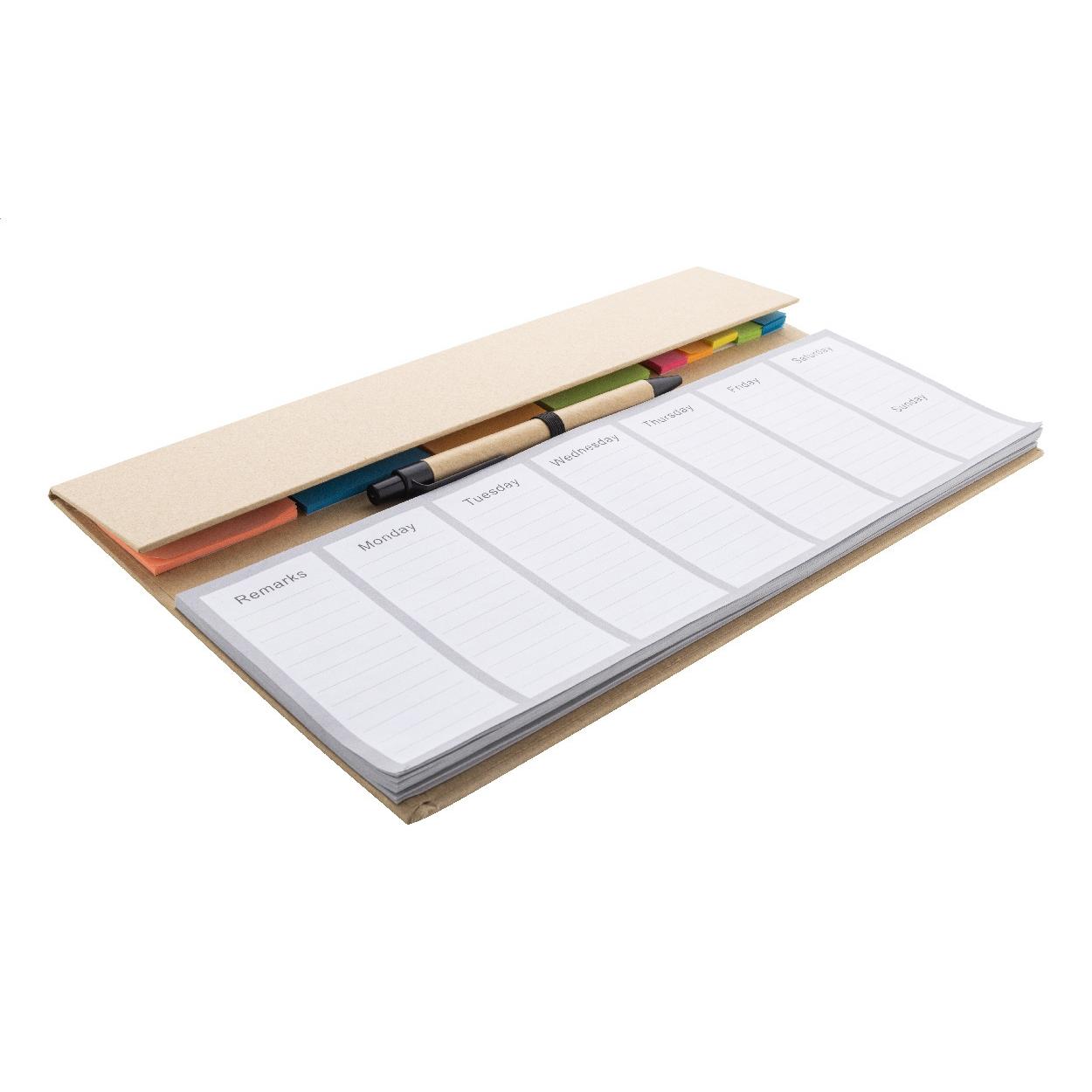 Planificator săptămânal de birou Weeknot natural