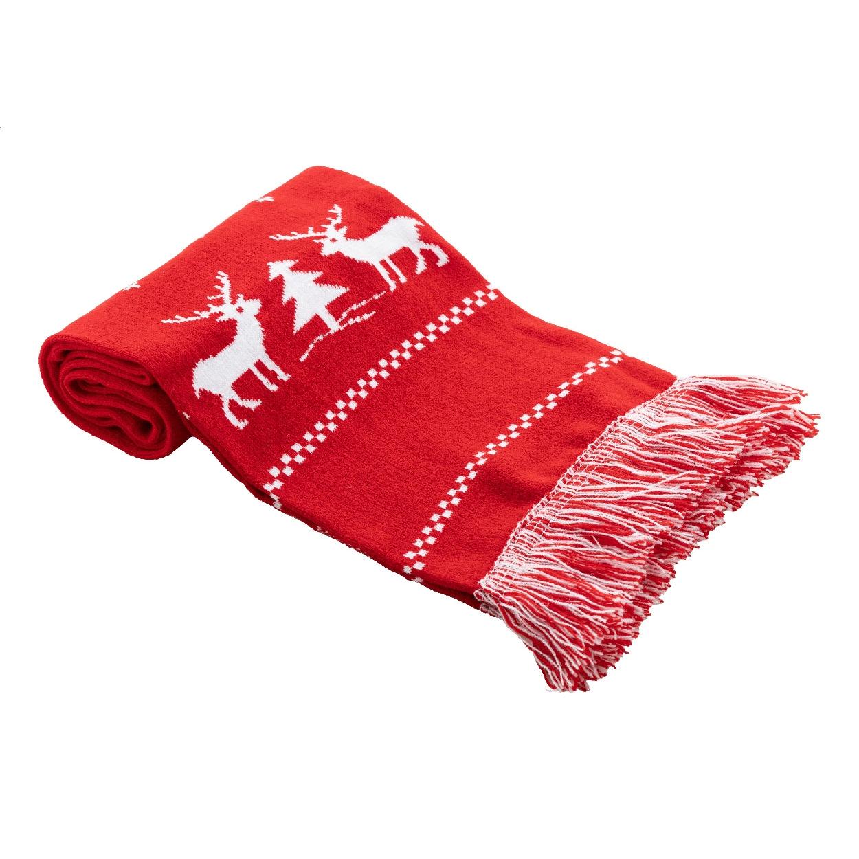 Fular cu design de Crăciun Skandihals Roșu