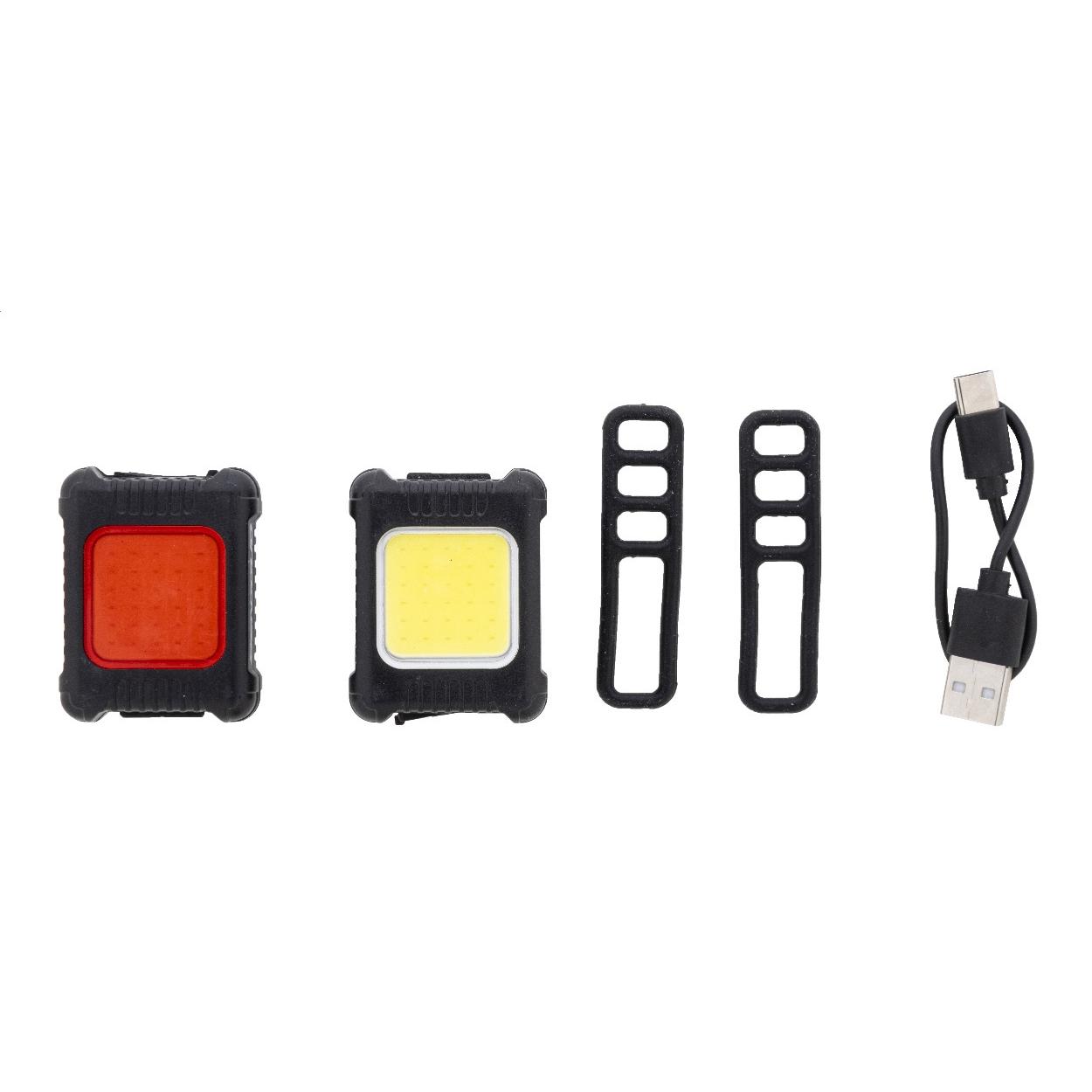 Set lumini reîncărcabile pentru bicicletă Cobik