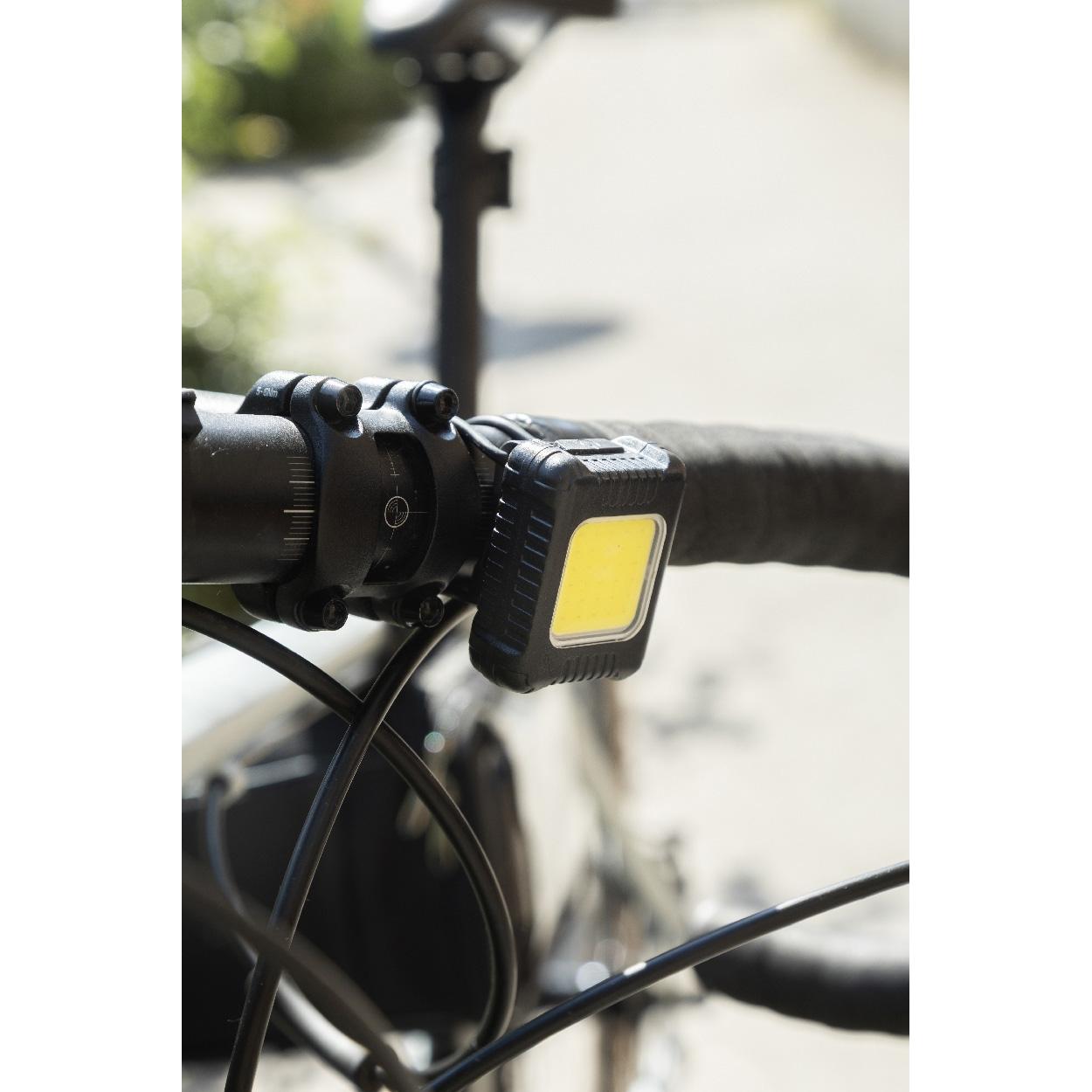 Set lumini reîncărcabile pentru bicicletă Cobik Negru