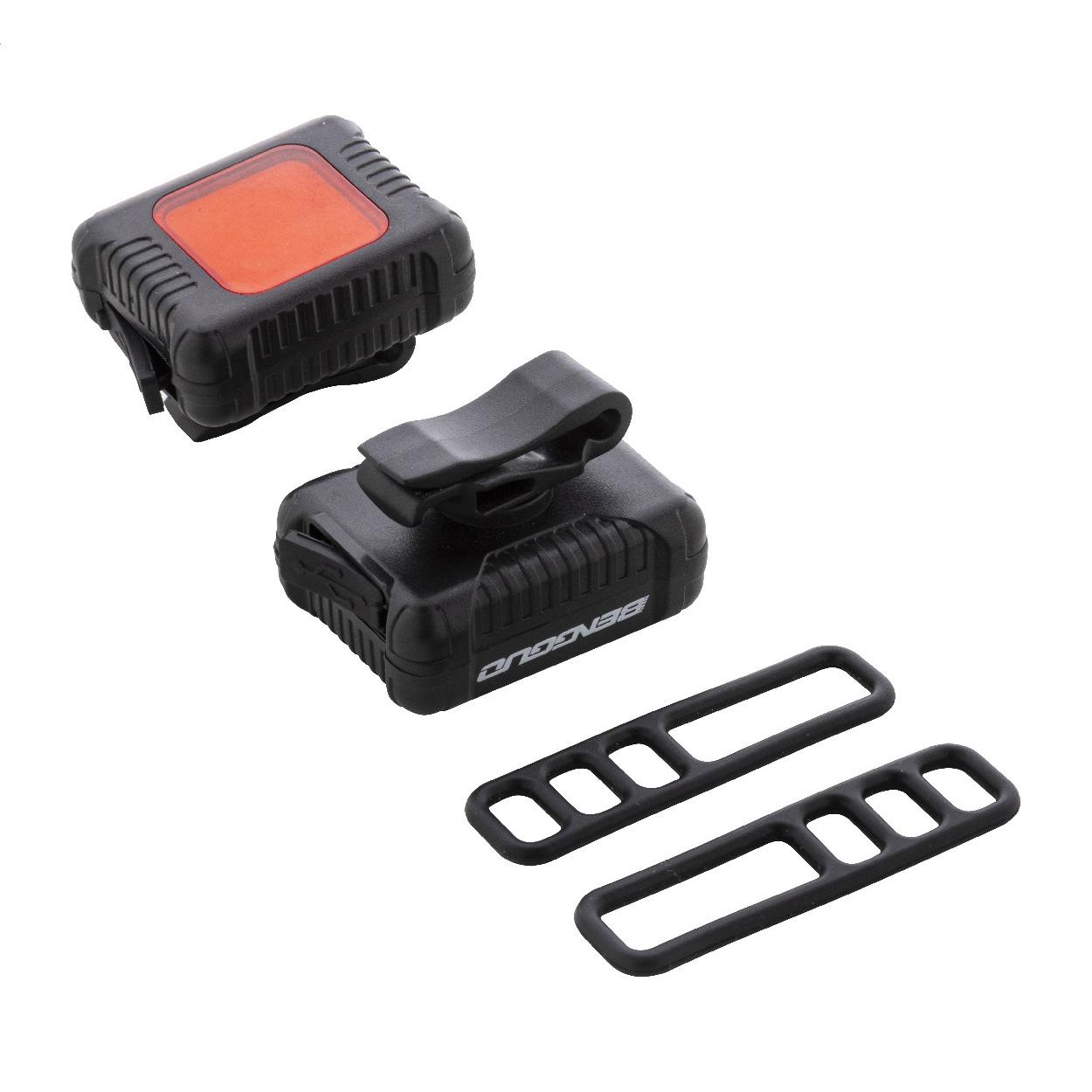 Set lumini reîncărcabile pentru bicicletă Cobik Negru