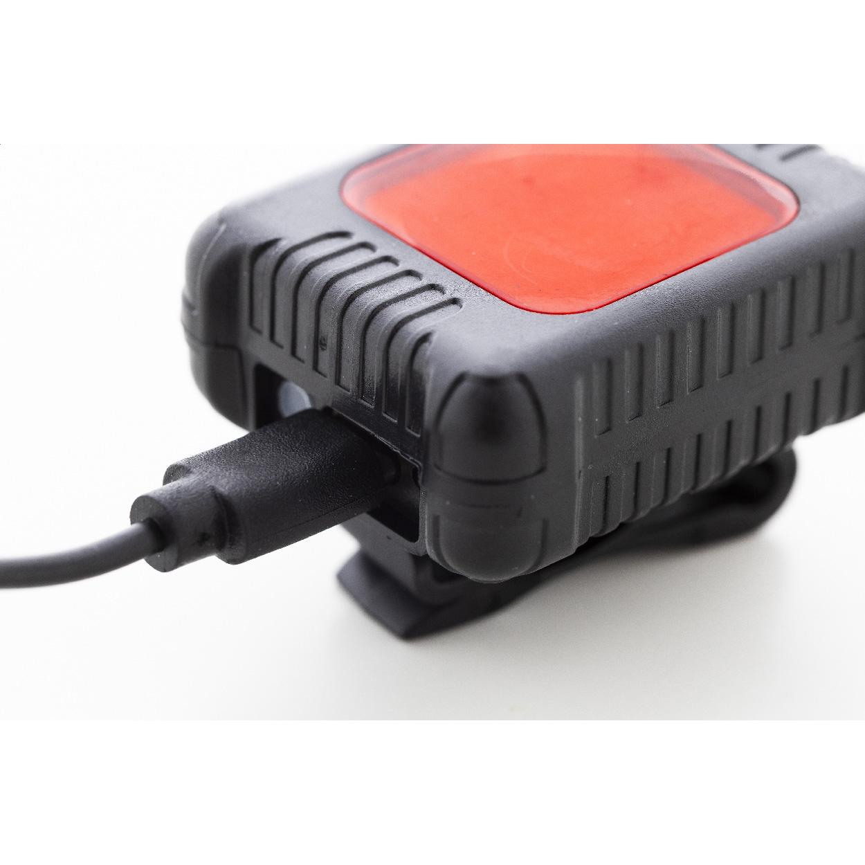 Set lumini reîncărcabile pentru bicicletă Cobik Negru