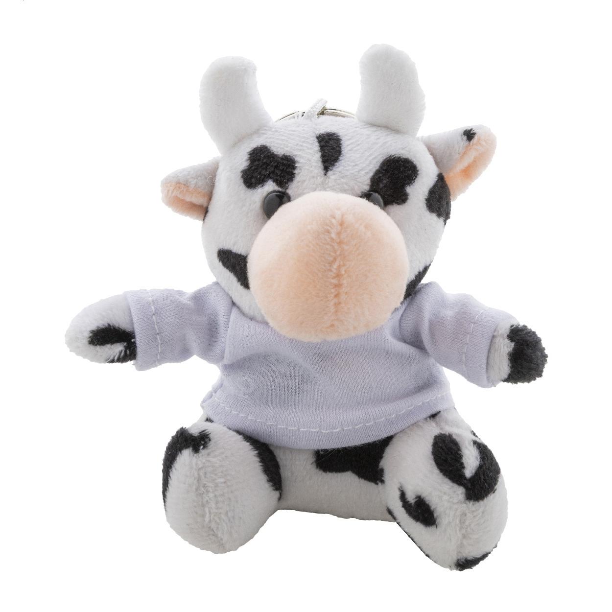 Breloc din pluș, văcuță CowFob Alb Negru