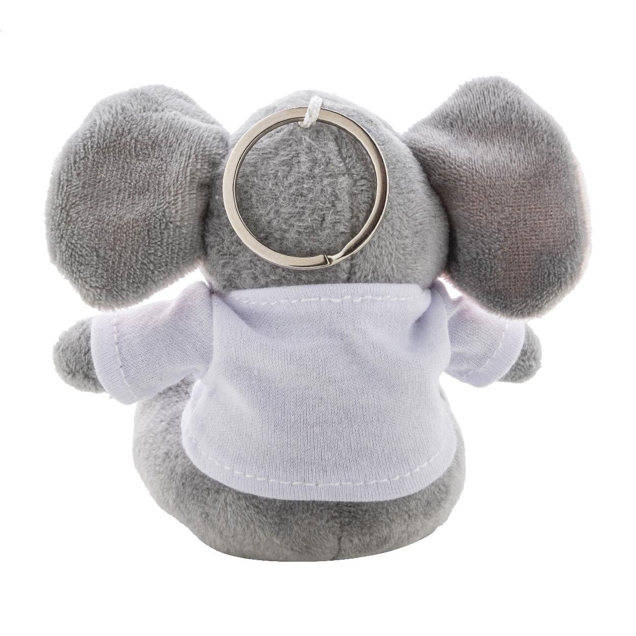 Breloc din pluș, elefant TrumpFob gri