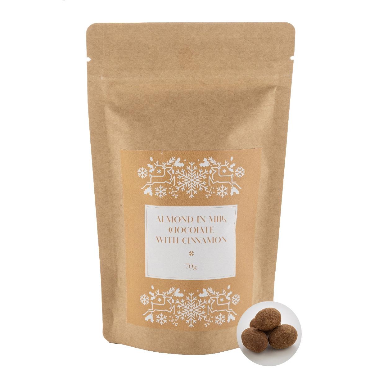 Ciocolată cu scorțișoară și migdale, 70 g Cinnanut
