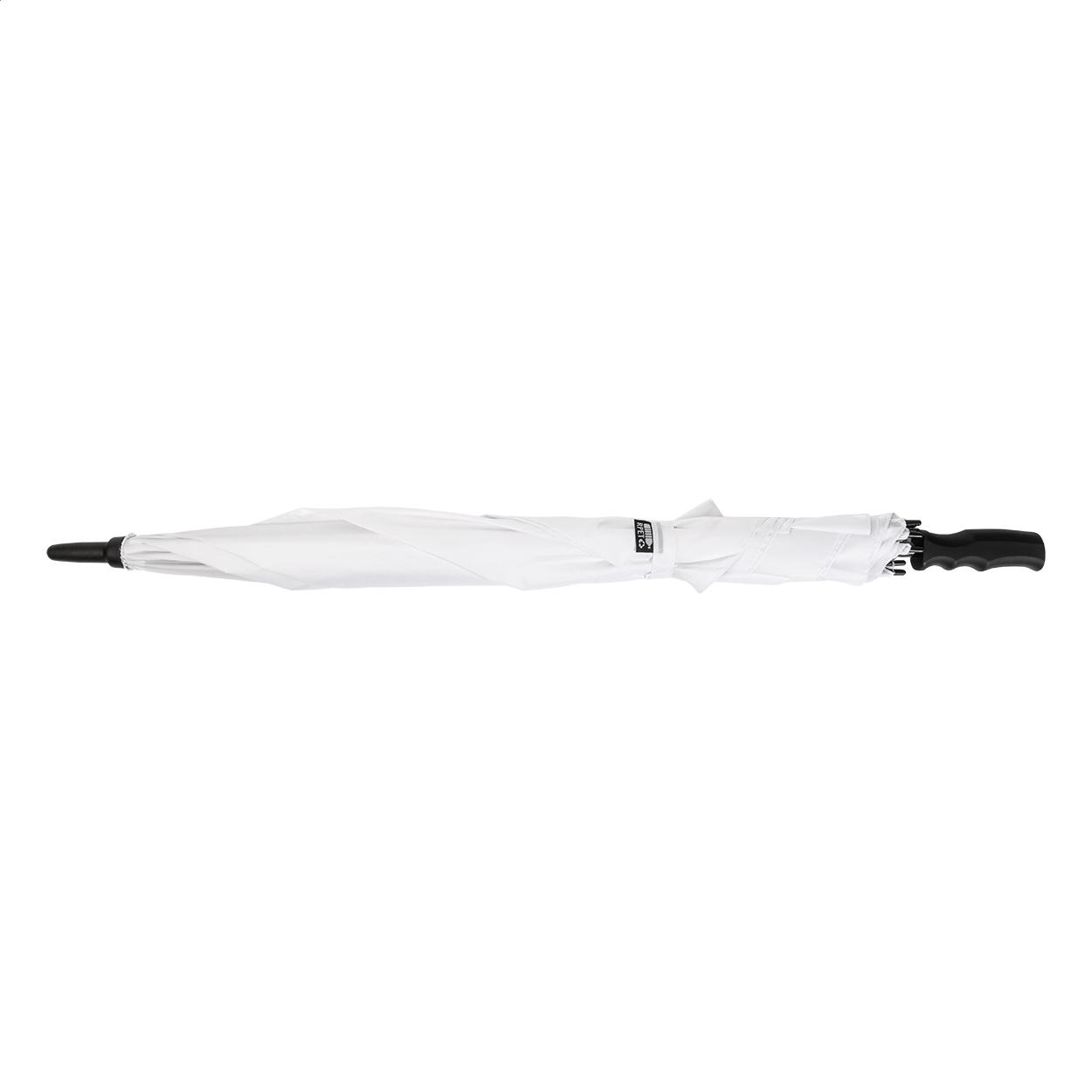 Umbrelă pătrată, RPET Quadstorm Alb