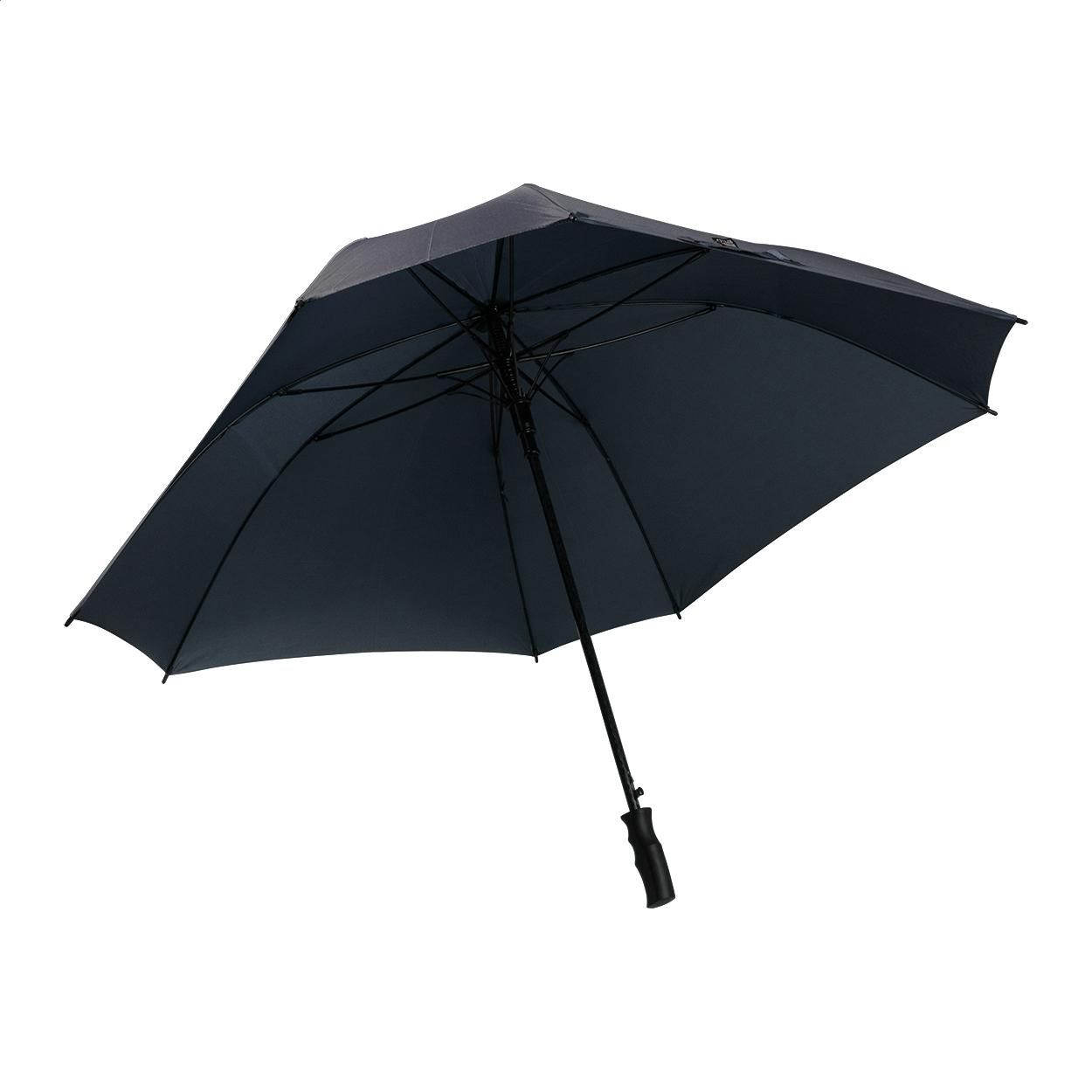 Umbrelă pătrată, RPET Quadstorm albastru închis