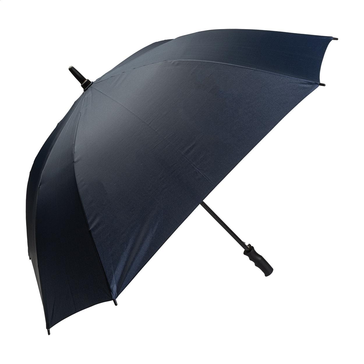 Umbrelă pătrată, RPET Quadstorm albastru închis