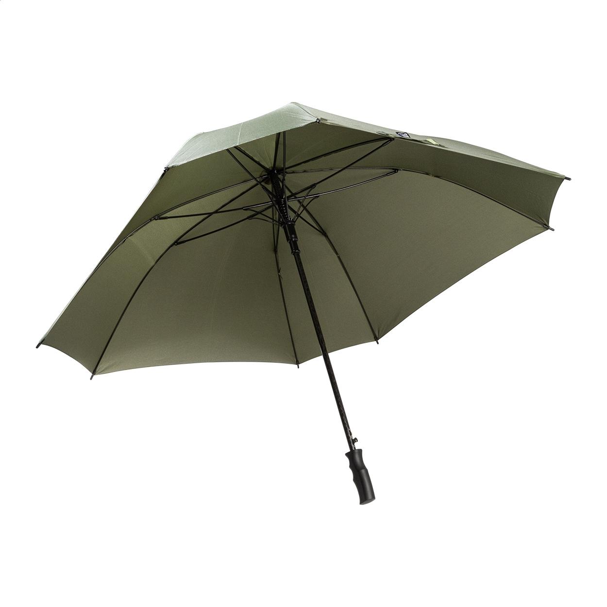 Umbrelă pătrată, RPET Quadstorm Verde