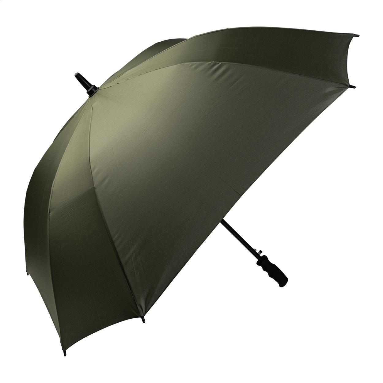 Umbrelă pătrată, RPET Quadstorm Verde