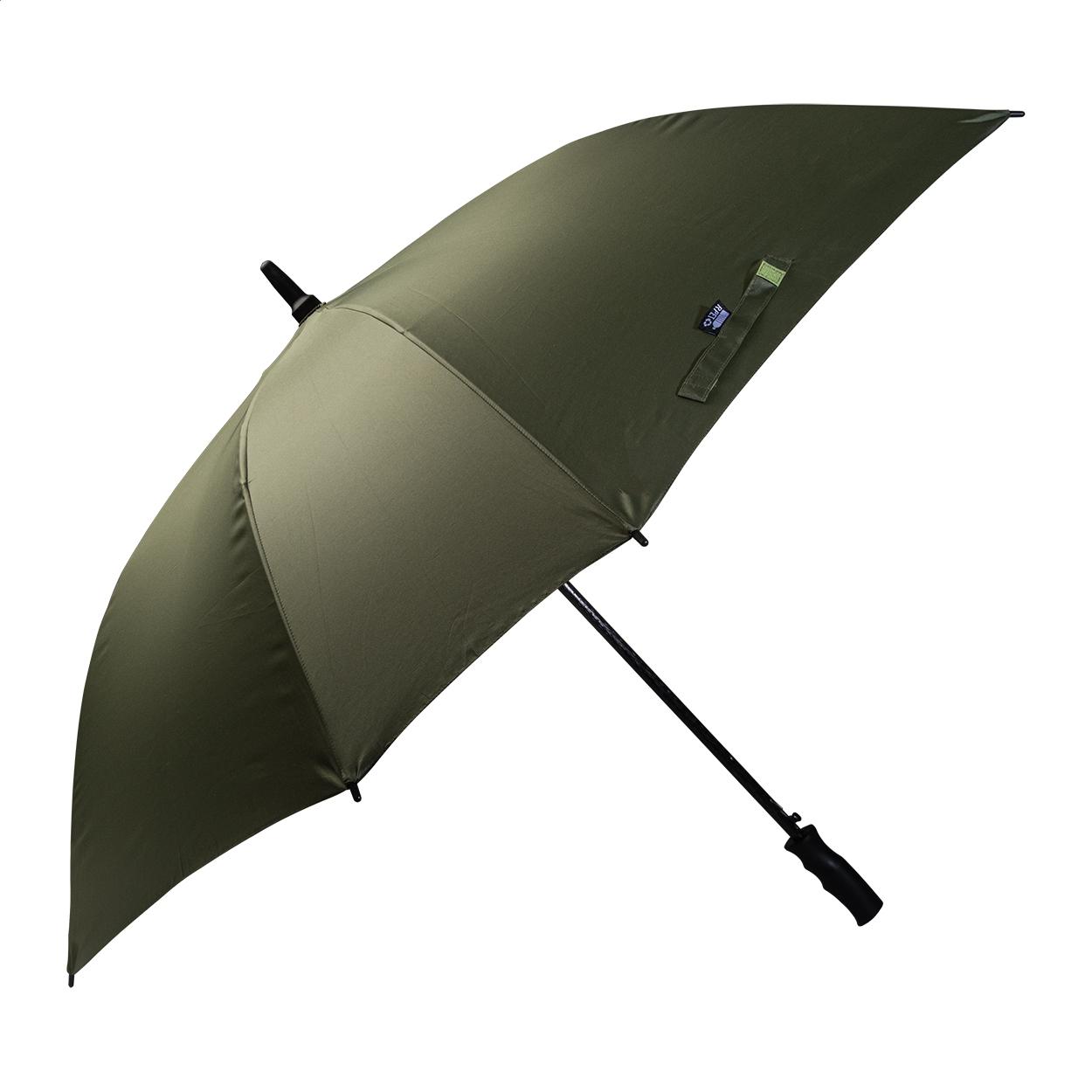 Umbrelă pătrată, RPET Quadstorm Verde