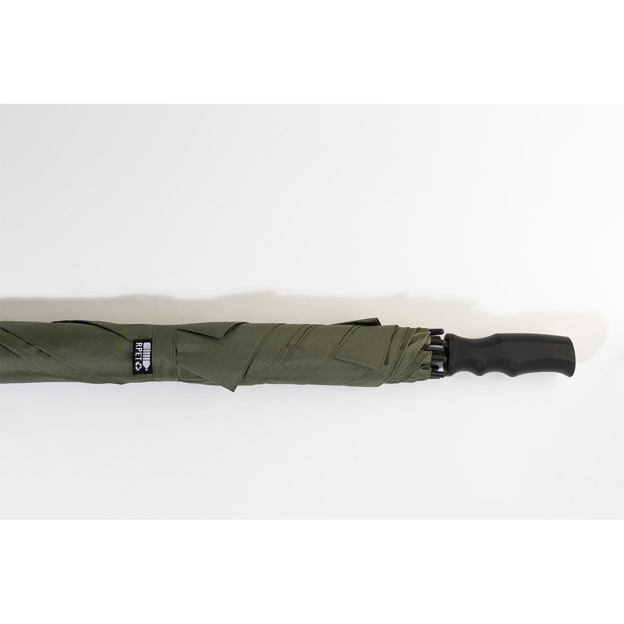 Umbrelă pătrată, RPET Quadstorm Verde