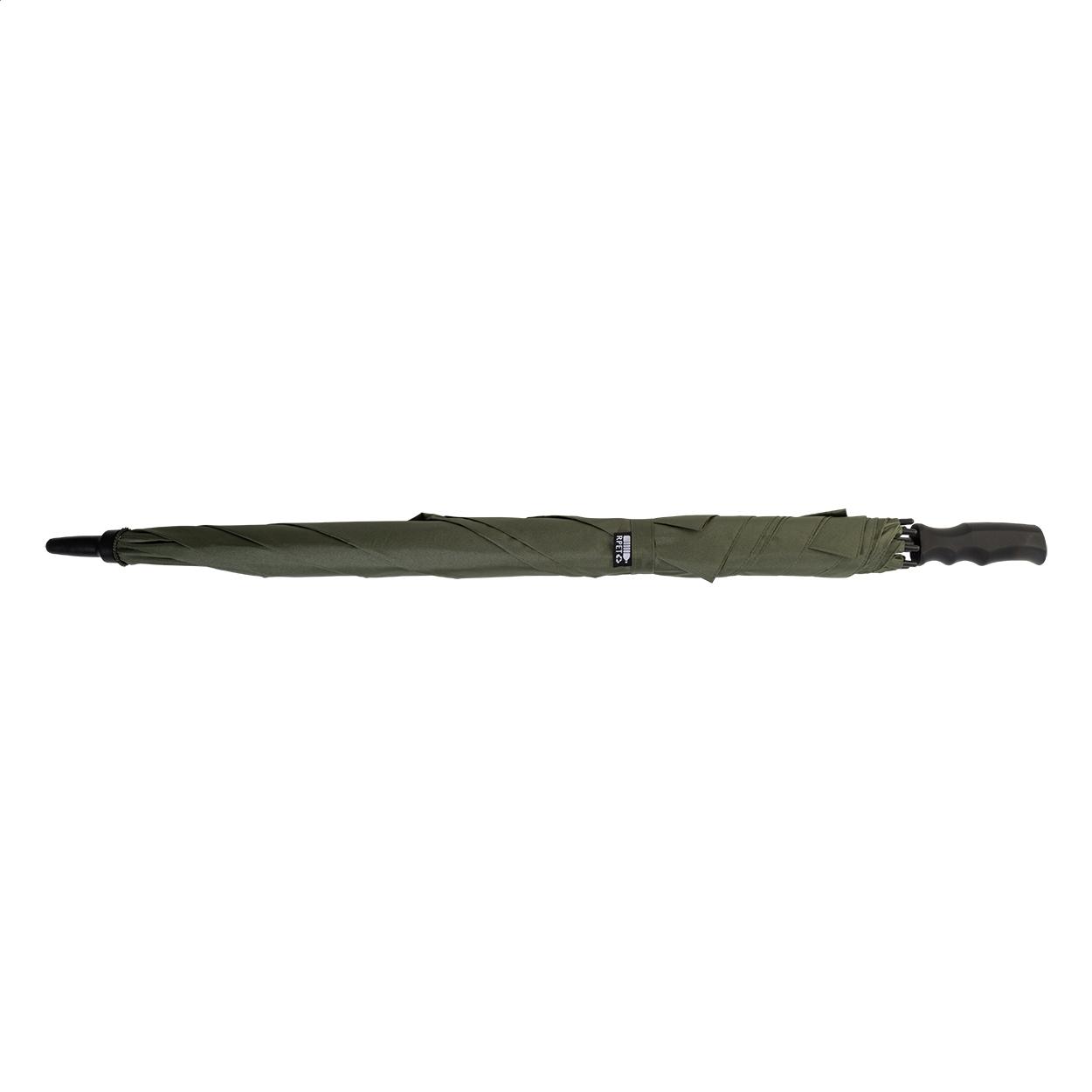 Umbrelă pătrată, RPET Quadstorm Verde