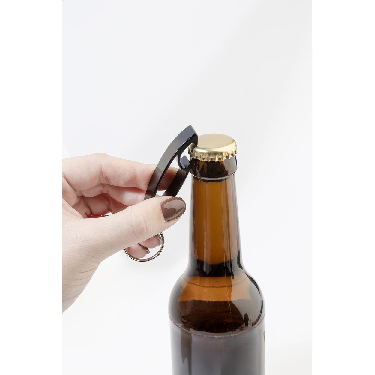 Breloc cu deschizător de sticle Ellopi Negru