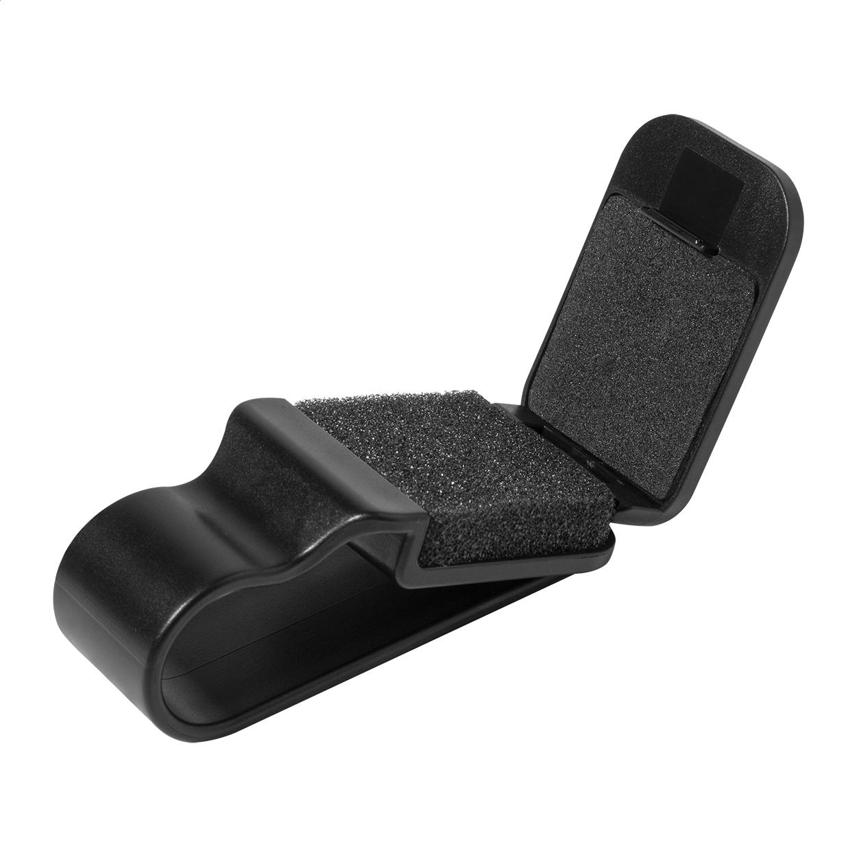 Suport ochelari de soare pentru parasolar auto, RABS ShadeSnap Negru