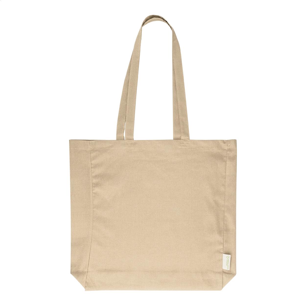 Sacoșă de cumpărături din bumbac reciclat Guspex Hue natural