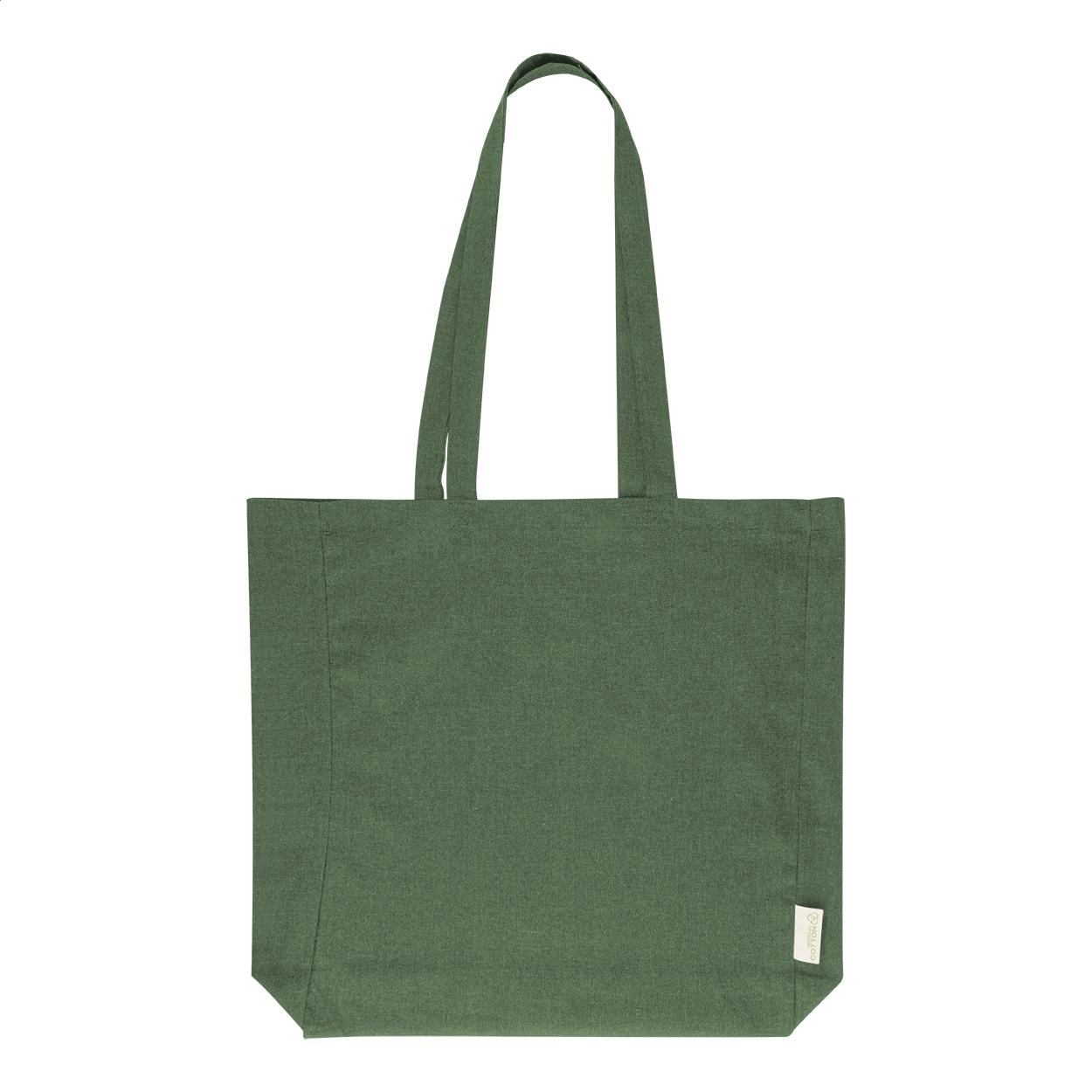 Sacoșă de cumpărături din bumbac reciclat Guspex Hue Verde