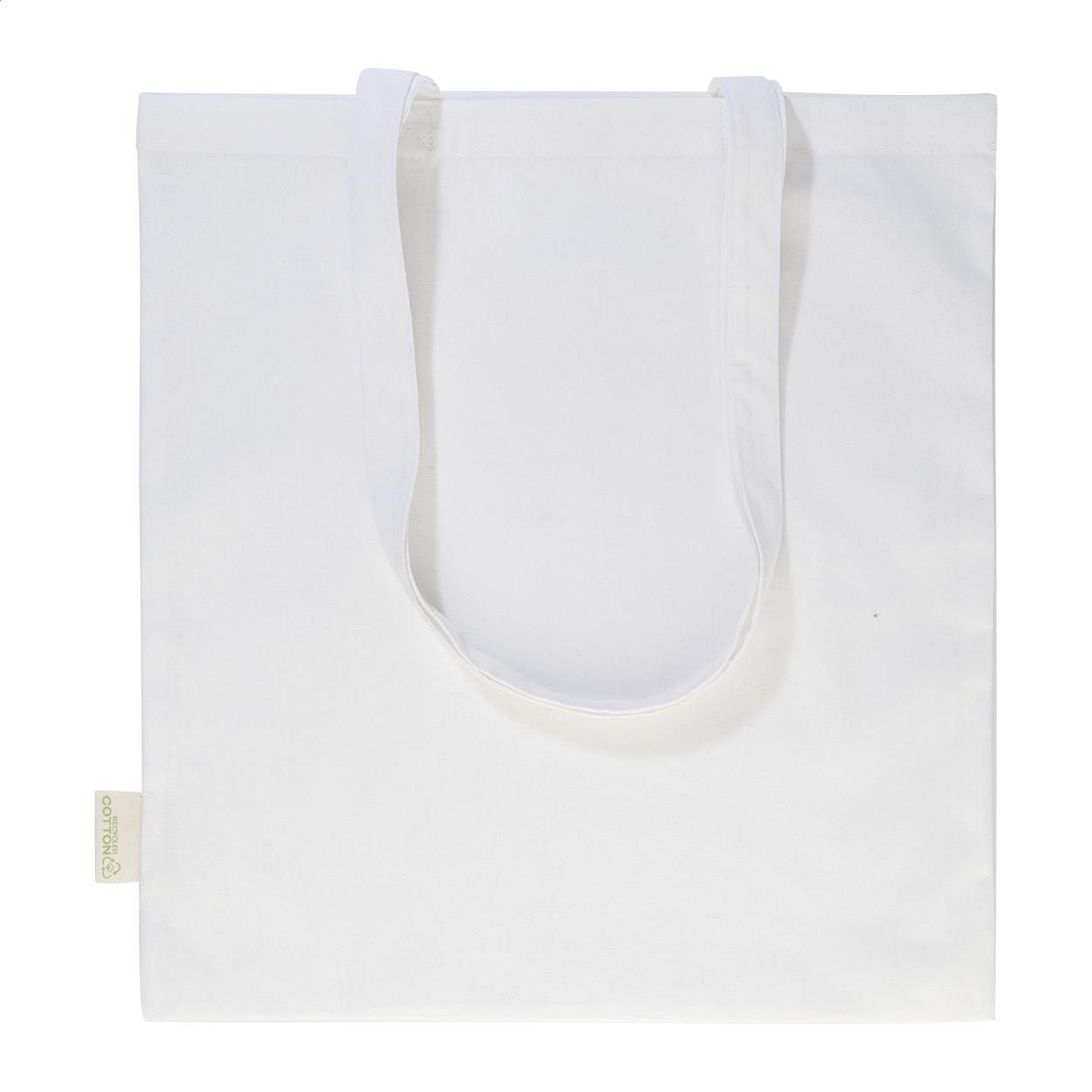 Sacoșă de cumpărături din bumbac reciclat Totepex Hue Alb