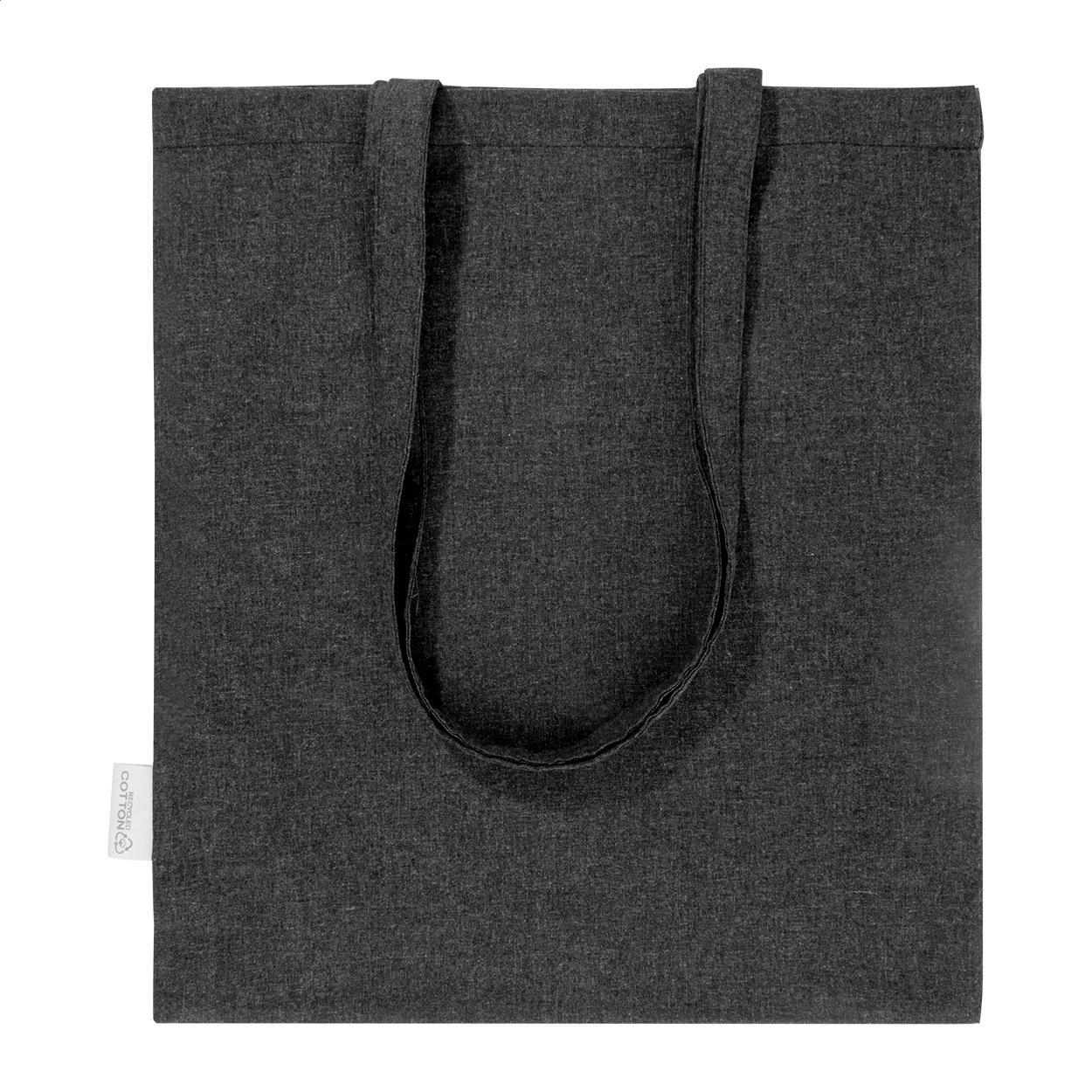 Sacoșă de cumpărături din bumbac reciclat Totepex Hue Negru