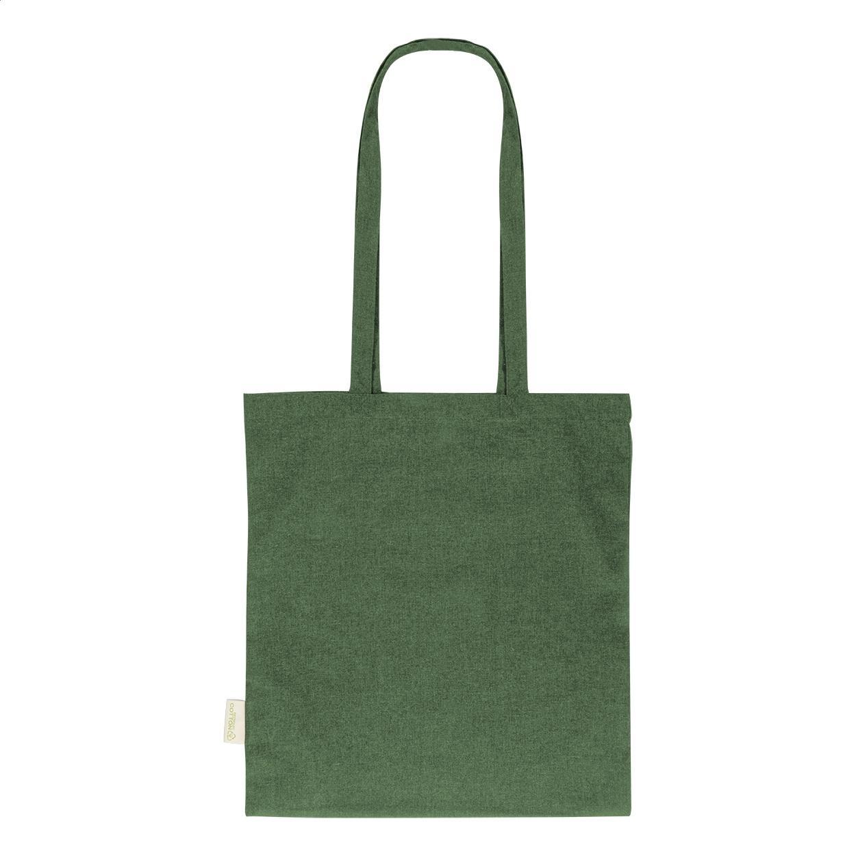 Sacoșă de cumpărături din bumbac reciclat Totepex Hue Verde