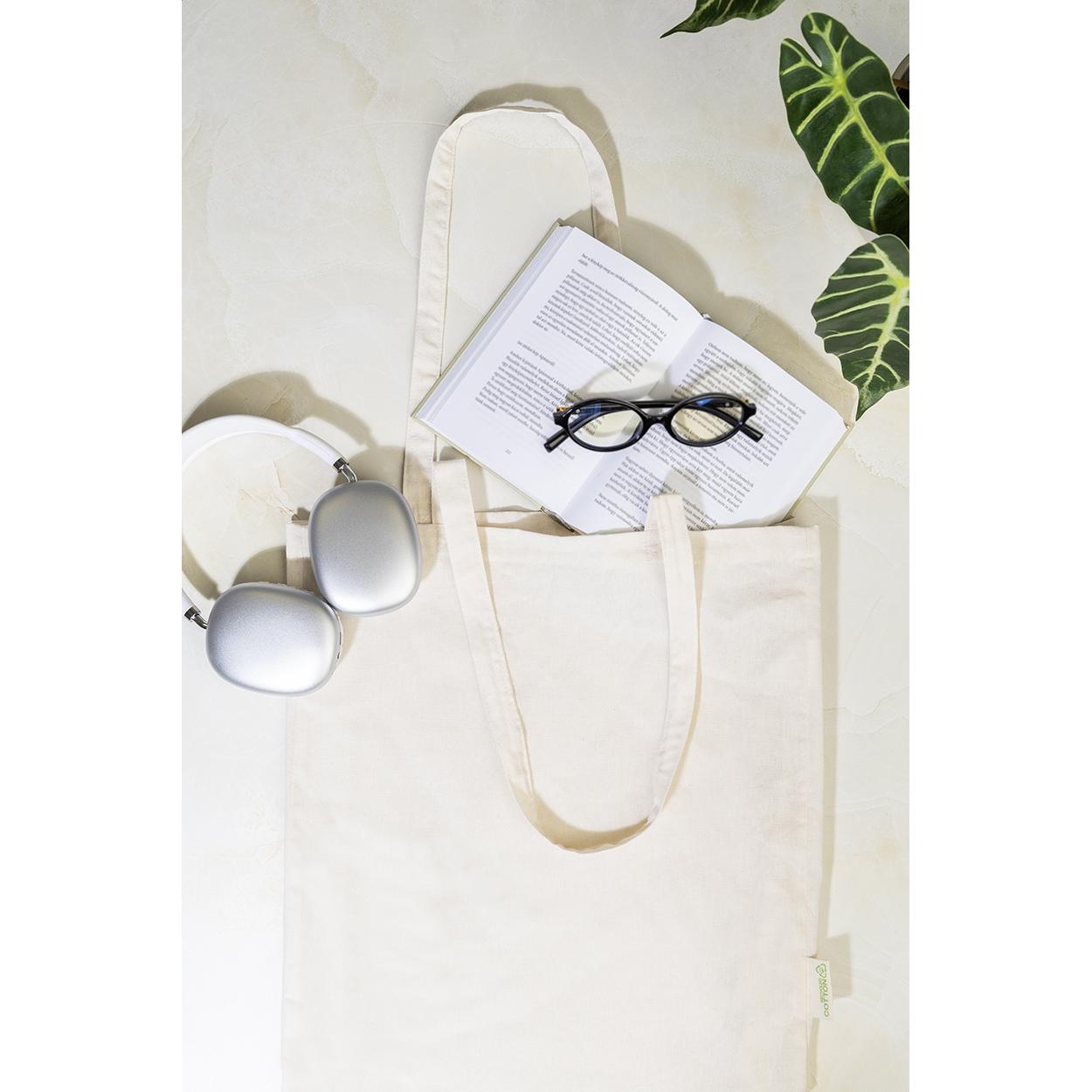 Sacoșă de cumpărături din bumbac reciclat Totepex natural