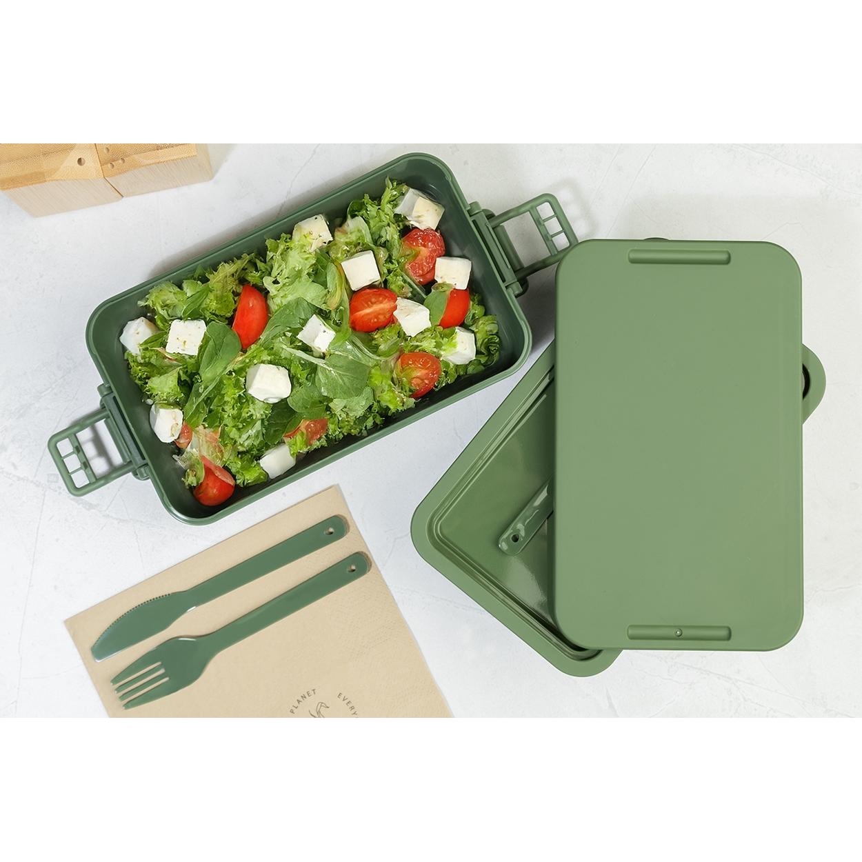 Cutie pentru prânz stivuibilă Duplox Verde