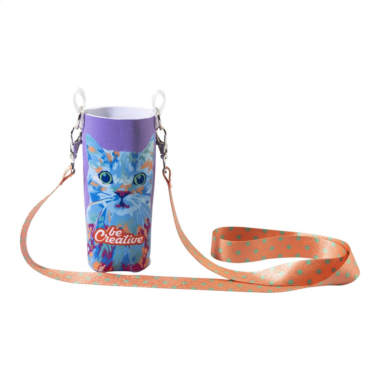 Suport termoizolant pentru doze RPET, standard PrintCan Carry Alb