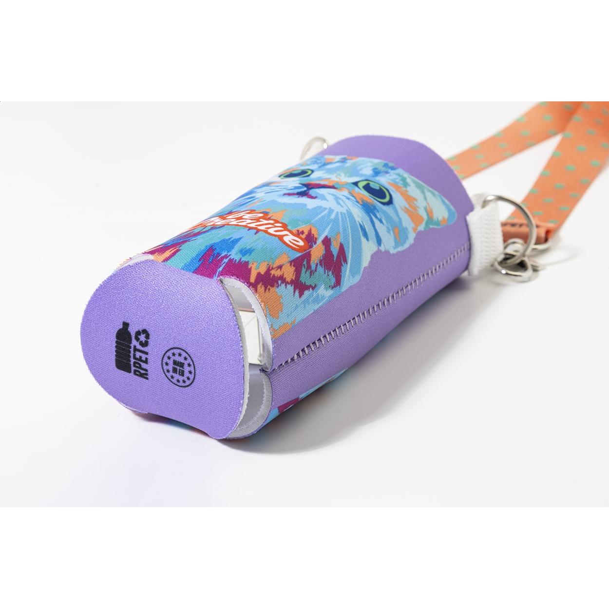Suport termoizolant pentru doze RPET, standard PrintCan Carry Alb