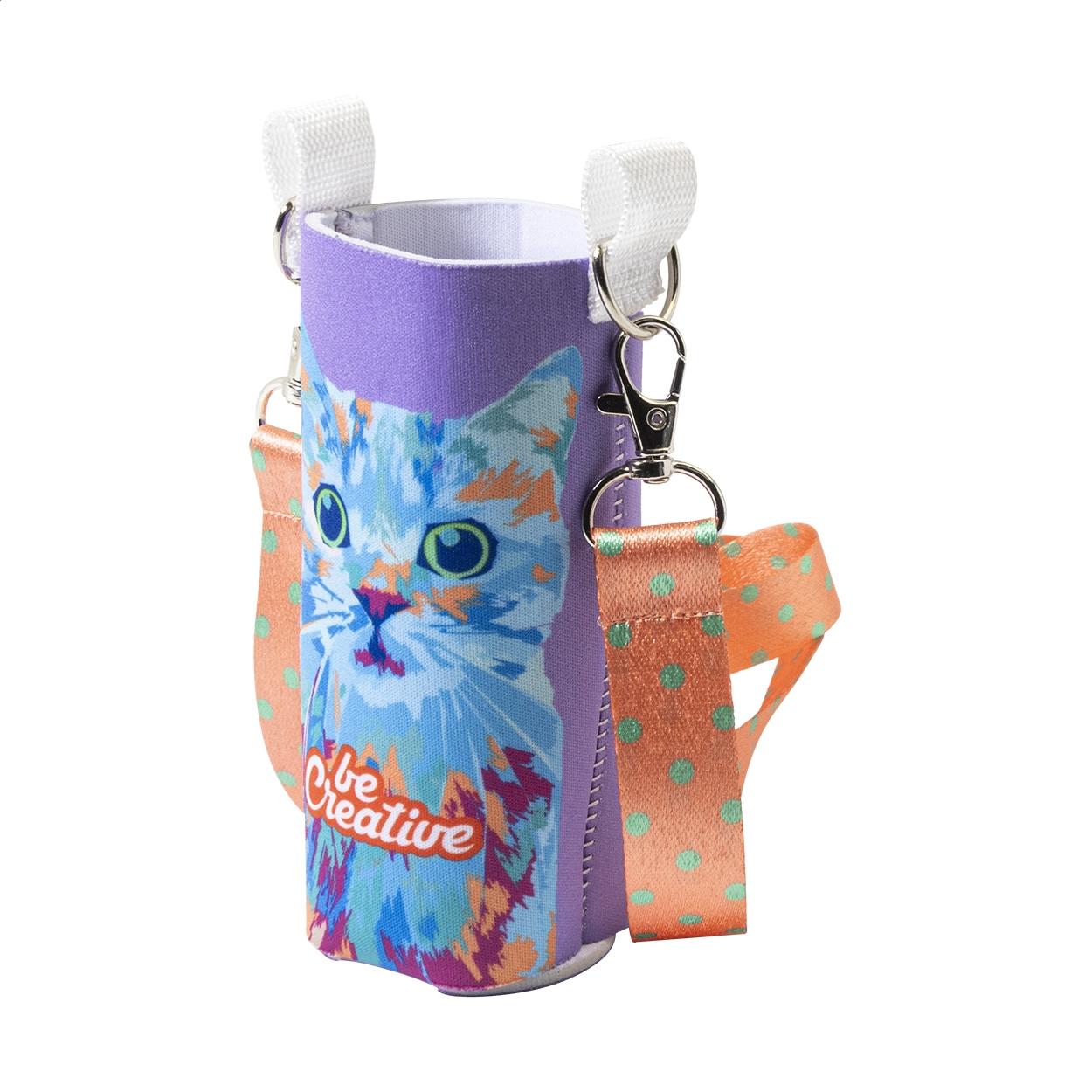 Suport termoizolant pentru doze RPET, standard PrintCan Carry Alb