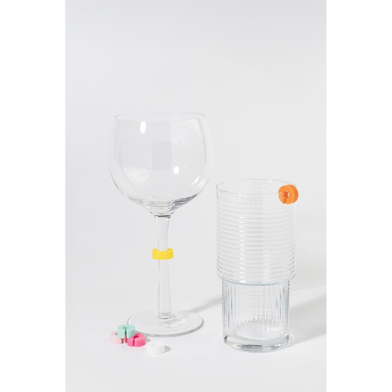 Set identificatoare pentru pahare Cupperty Alb
