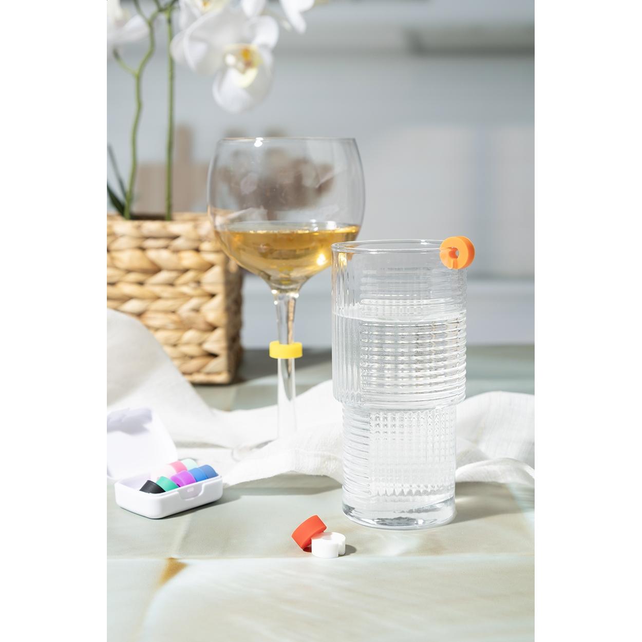 Set identificatoare pentru pahare Cupperty Alb