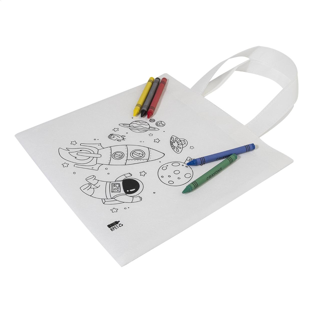 Sacoșă pentru colorat, RPET Spacolo Alb
