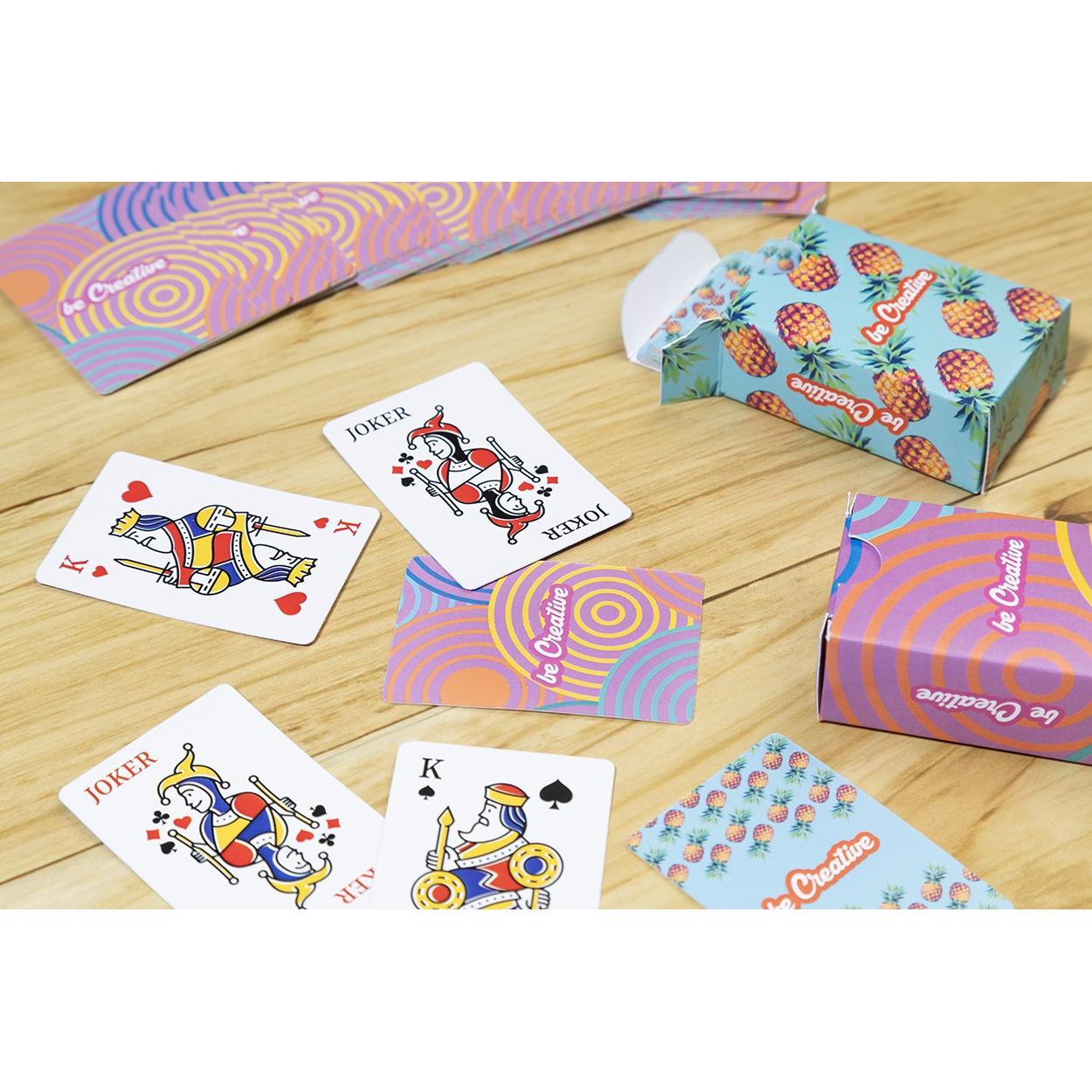 Cărți de joc personalizate CreaCard Pocket Alb