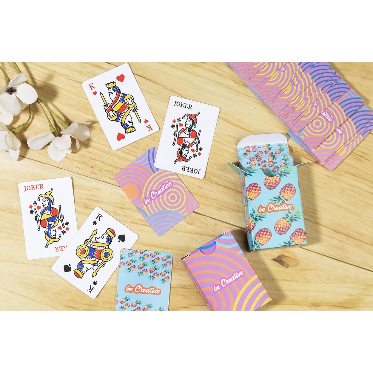Cărți de joc personalizate CreaCard Pocket Alb