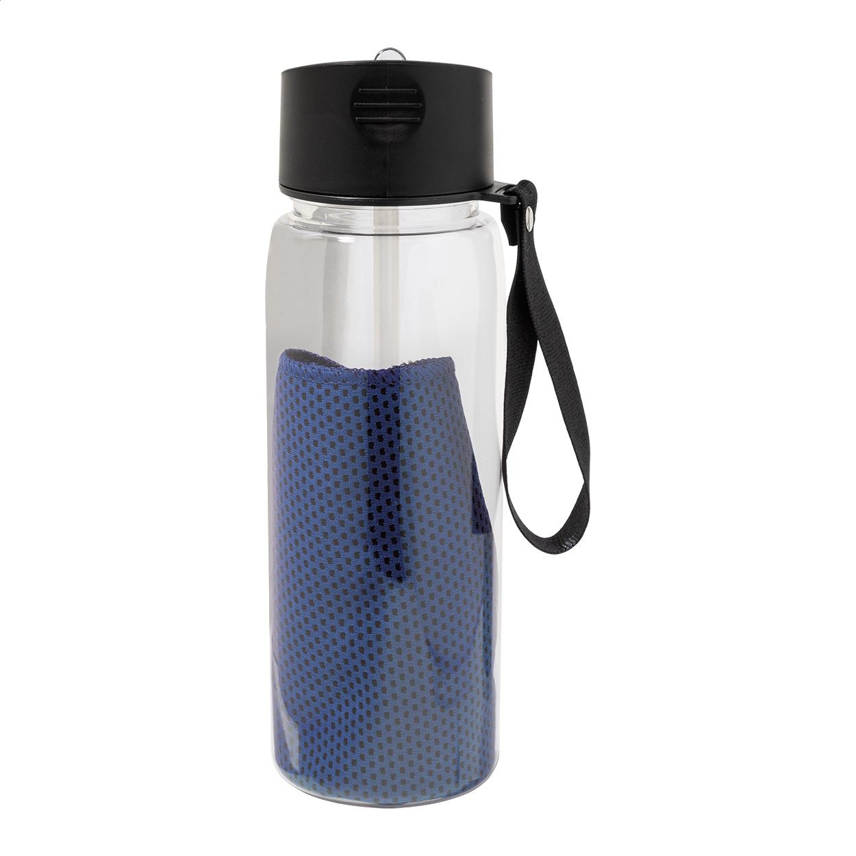 Sticlă sport RPET cu prosop Fitmax