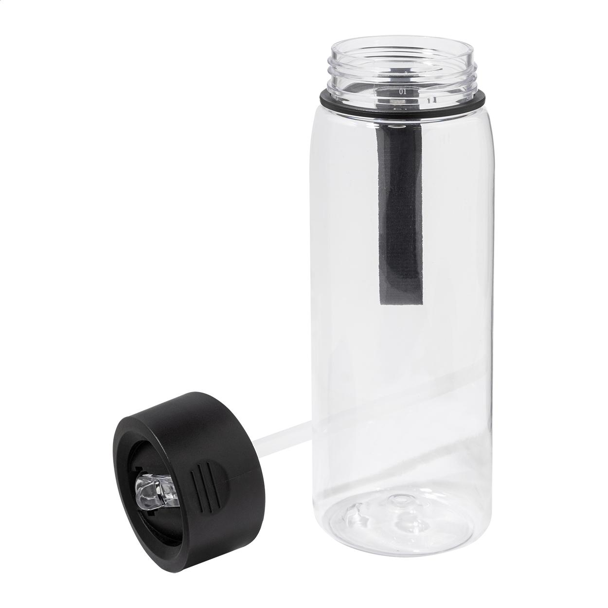Sticlă sport RPET cu prosop Fitmax Negru