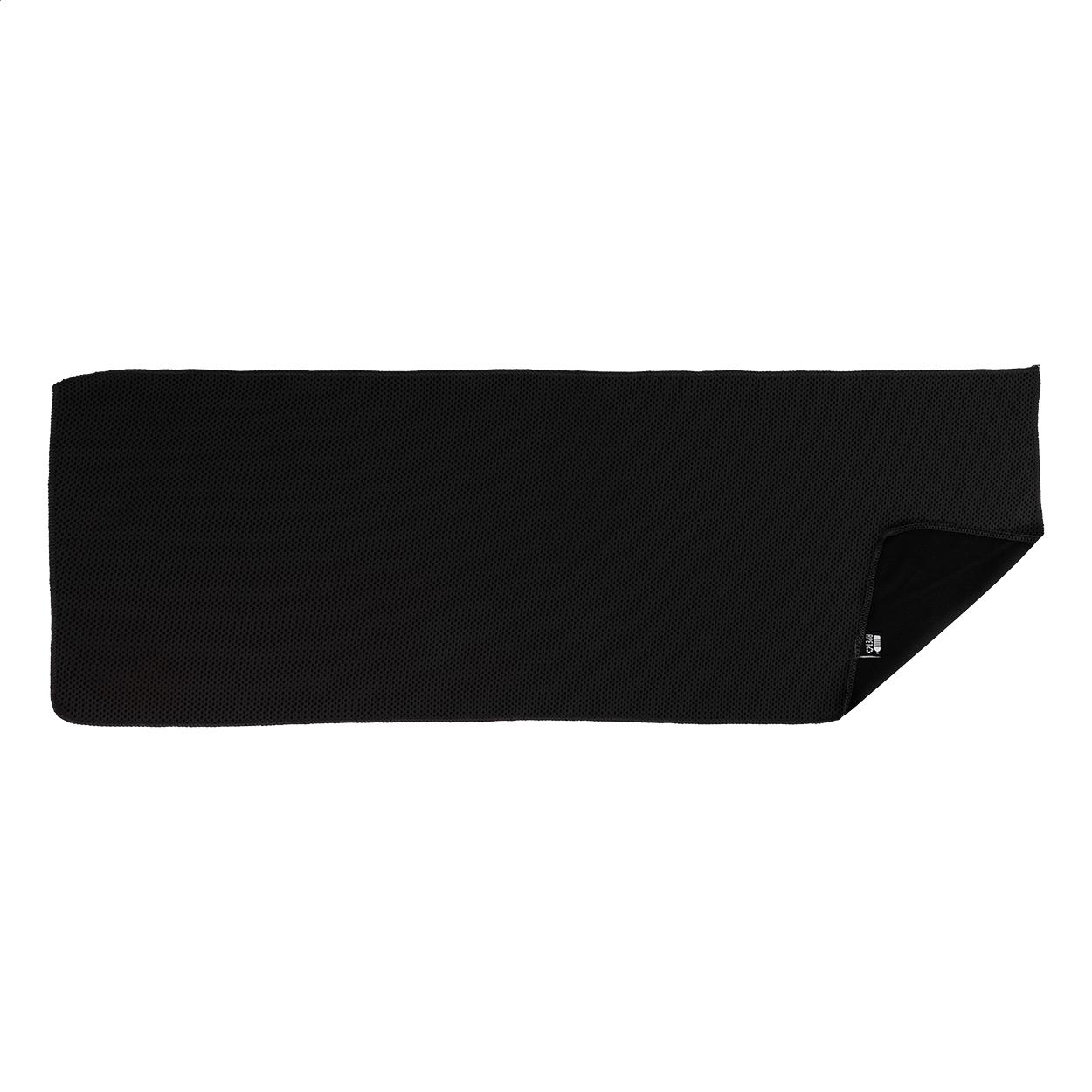 Sticlă sport RPET cu prosop Fitmax Negru