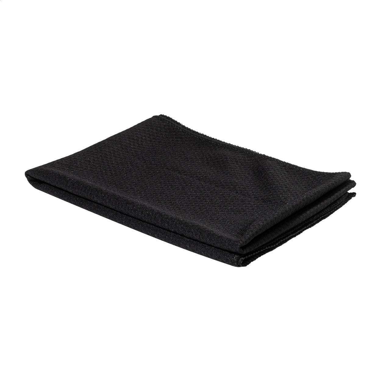 Sticlă sport RPET cu prosop Fitmax Negru