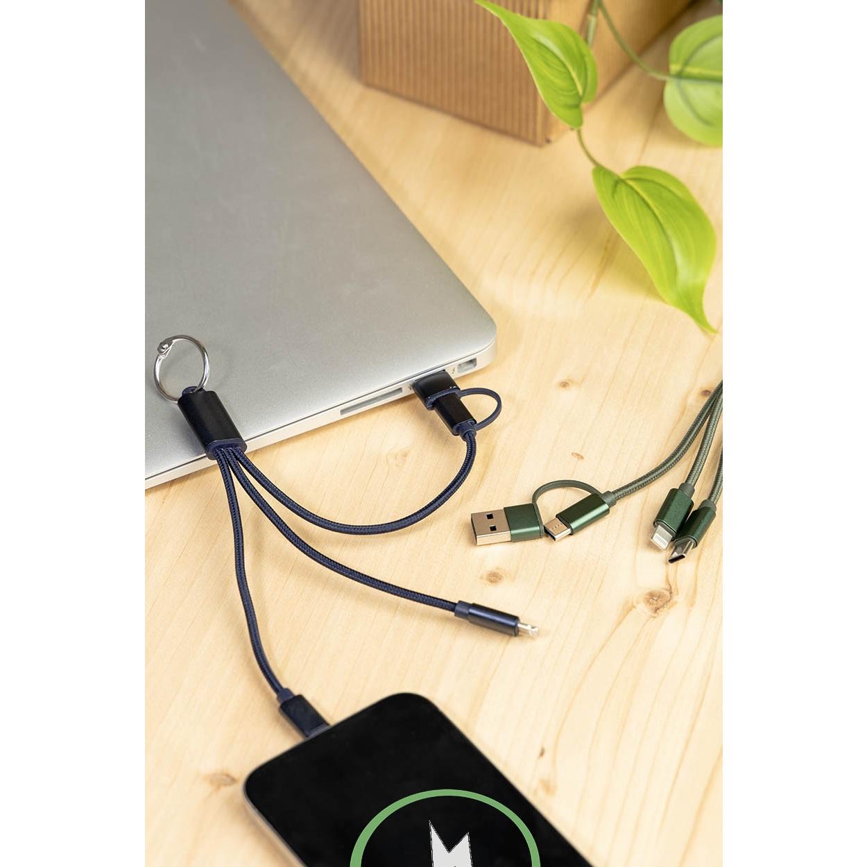 Breloc cu cablu de încărcare USB Rafob albastru închis