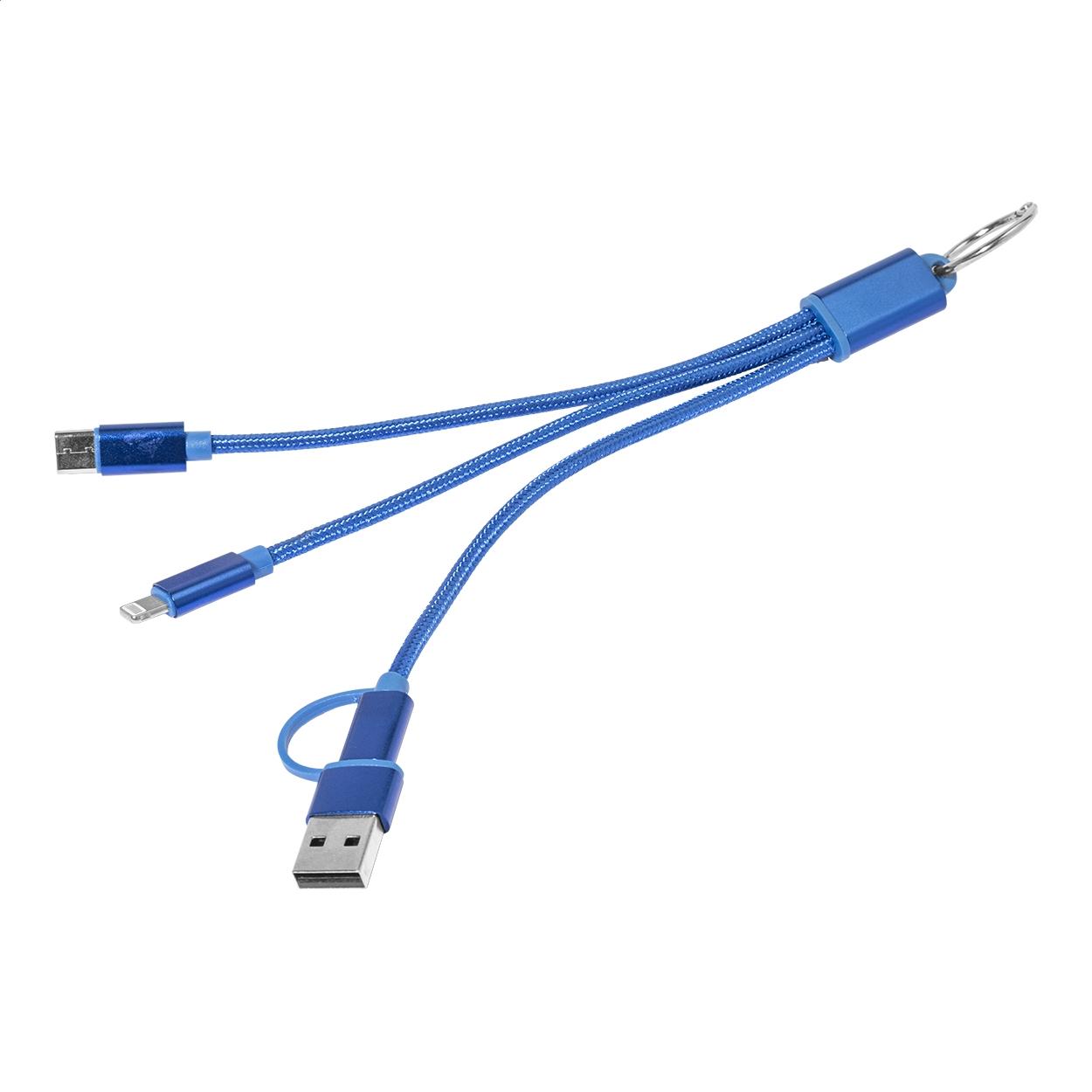 Breloc cu cablu de încărcare USB Rafob Albastru