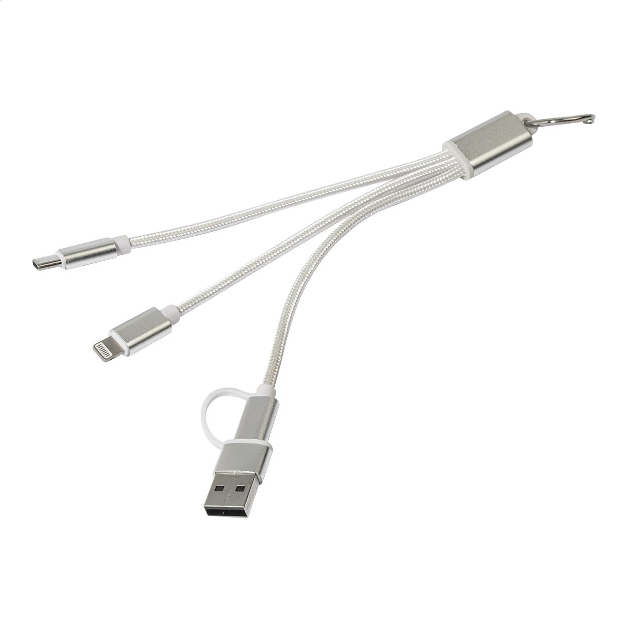 Breloc cu cablu de încărcare USB Rafob argintiu