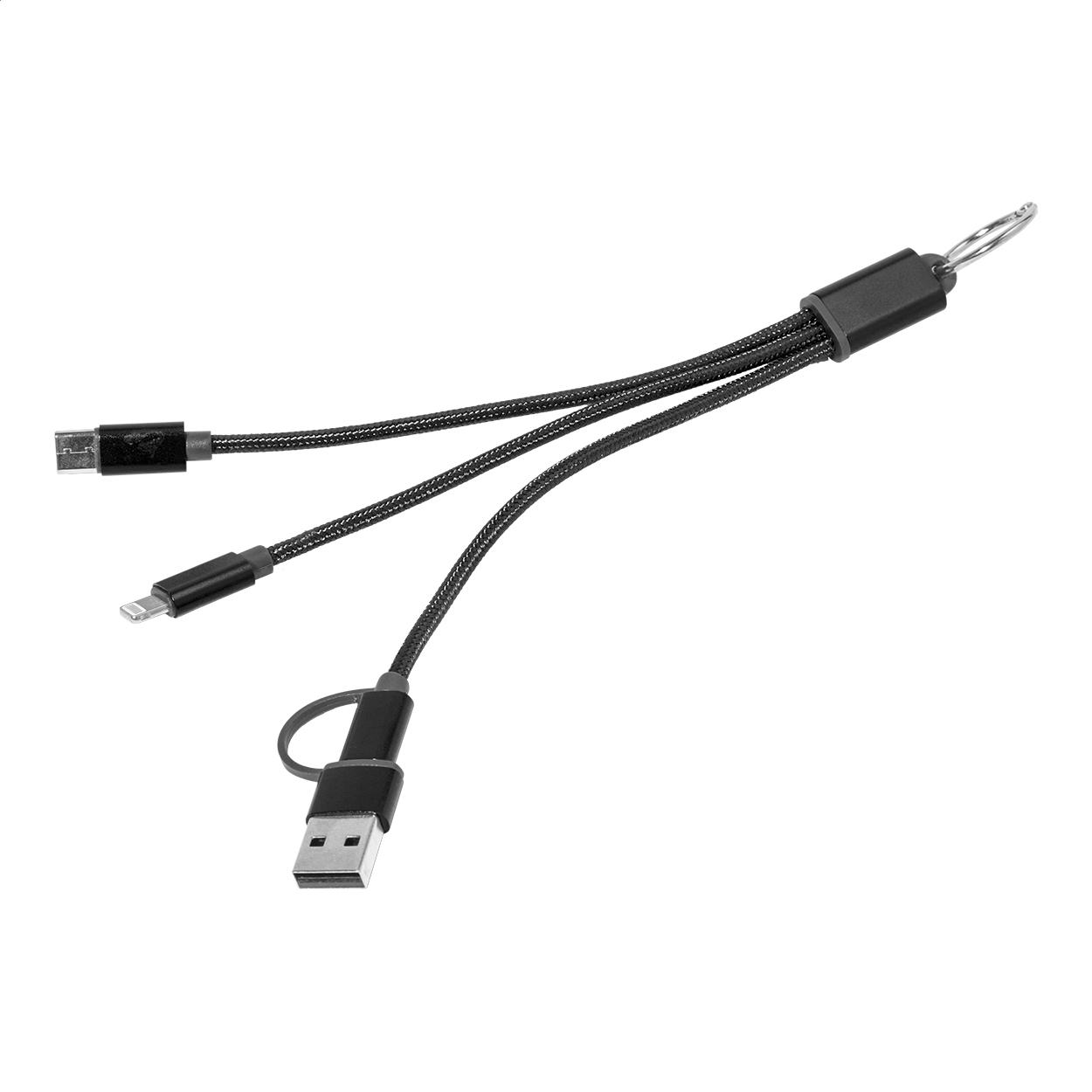 Breloc cu cablu de încărcare USB Rafob Negru