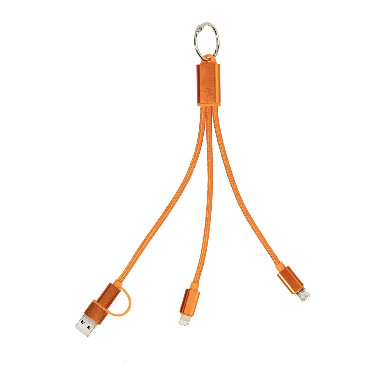 Breloc cu cablu de încărcare USB Rafob portocaliu