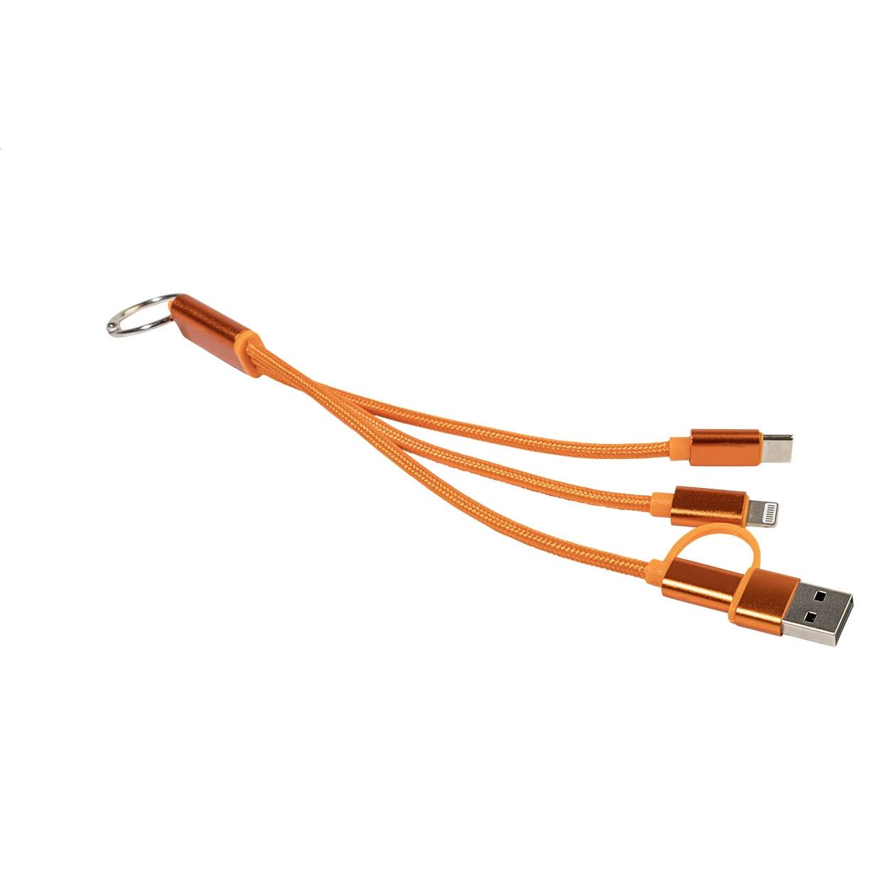 Breloc cu cablu de încărcare USB Rafob portocaliu