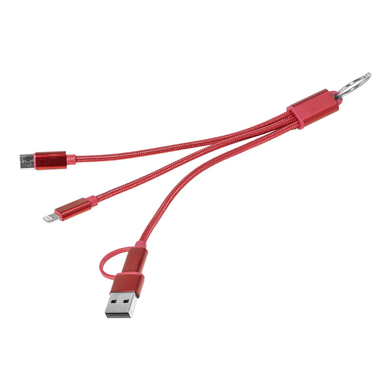 Breloc cu cablu de încărcare USB Rafob Roșu