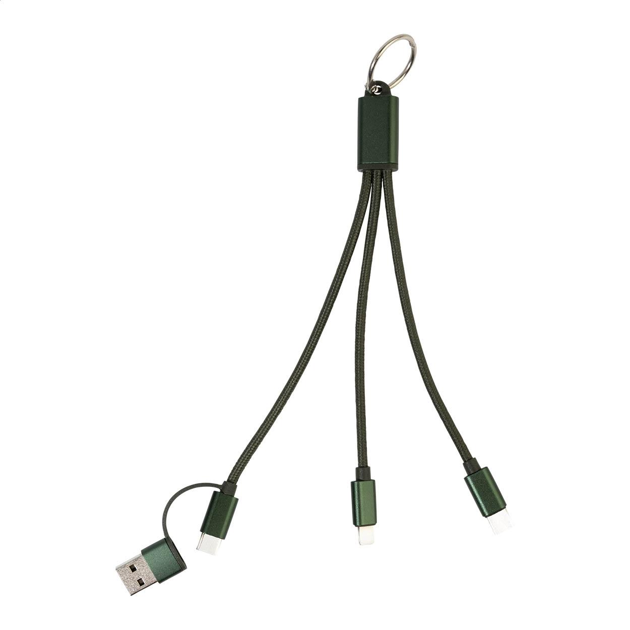 Breloc cu cablu de încărcare USB Rafob verde închis
