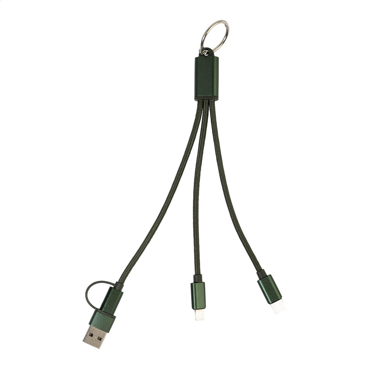 Breloc cu cablu de încărcare USB Rafob verde închis