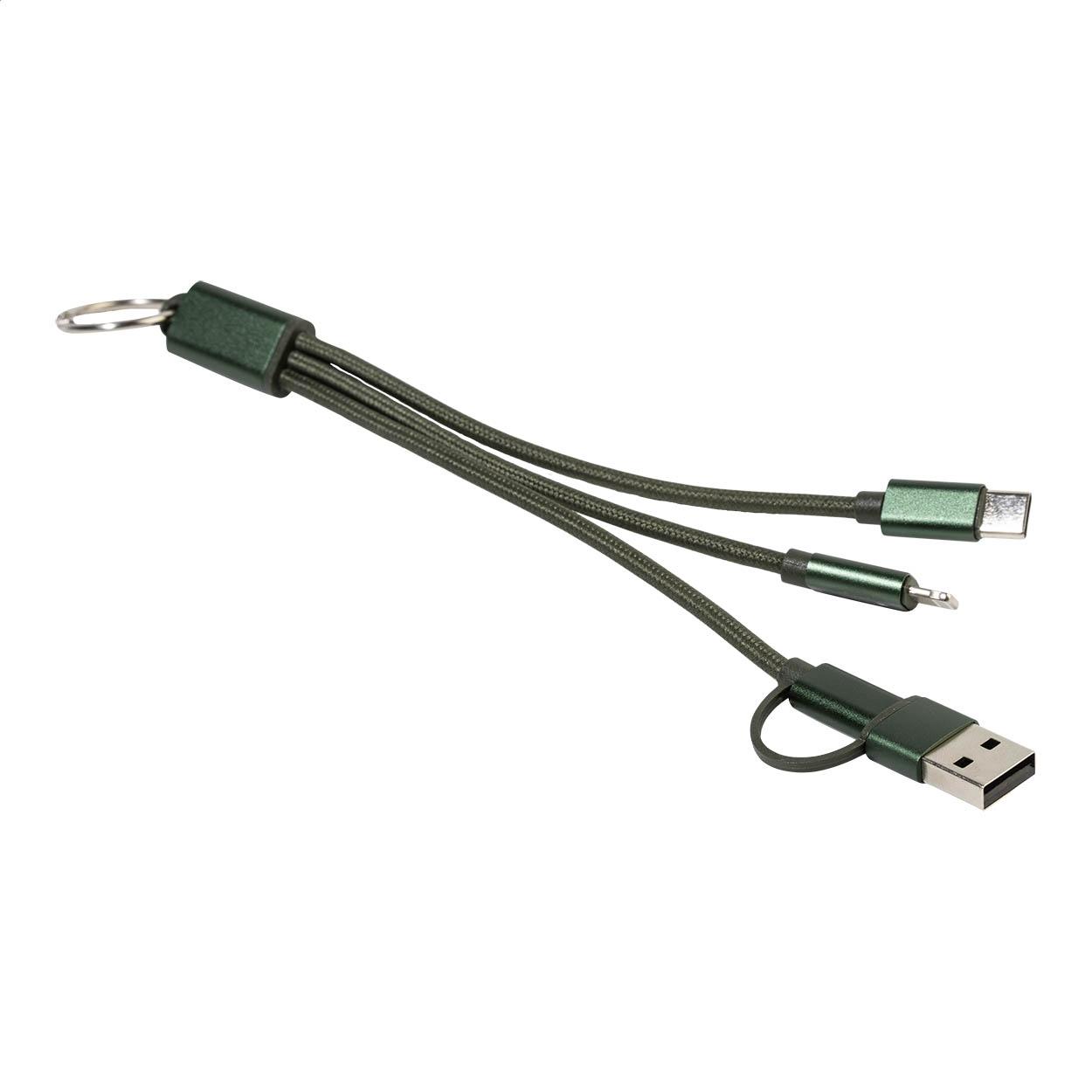 Breloc cu cablu de încărcare USB Rafob verde închis