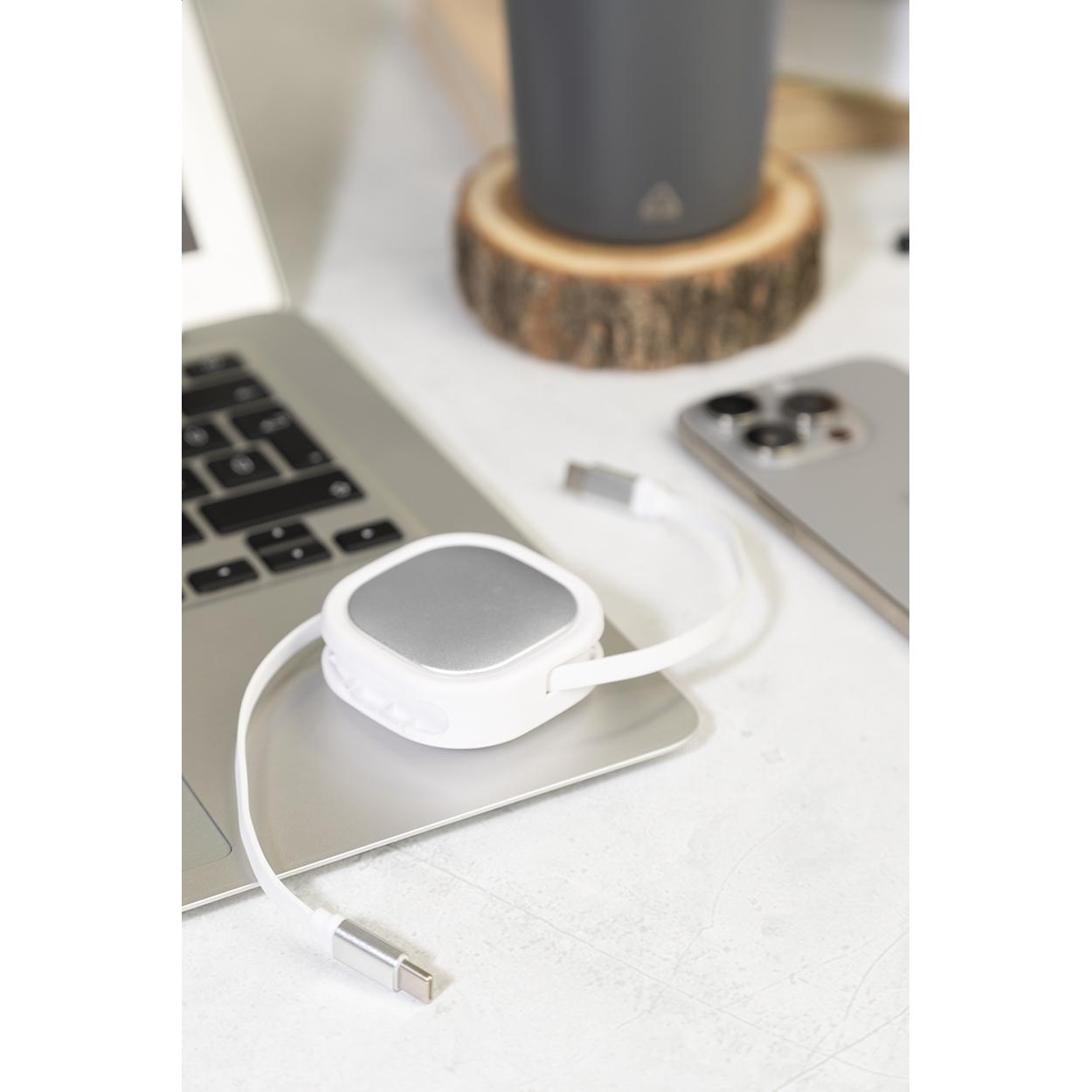 Cablu de încărcare USB-C 60 W Cabsle Plus Alb